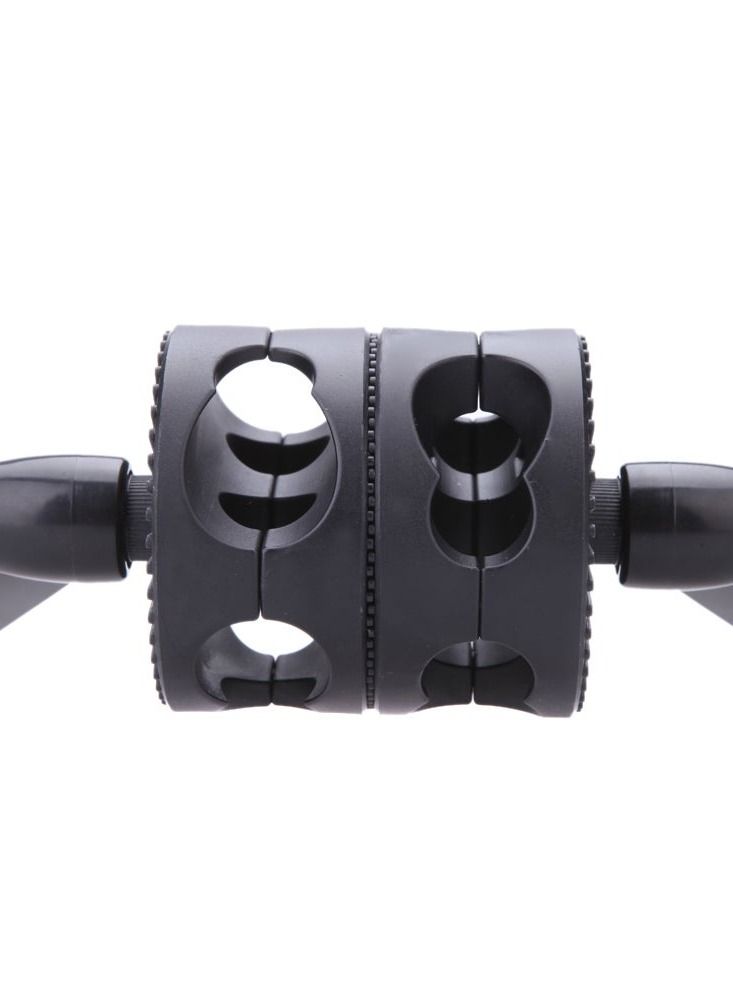 Dual Swiveling Grip Head Angle Clamp For Photo Studio Boom Arm Reflector Holder Stand Black  - Image 5