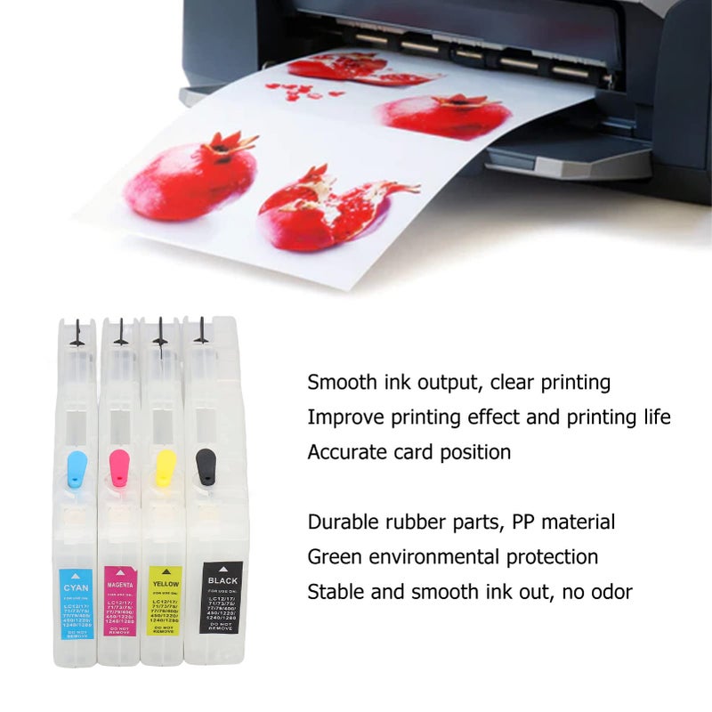 YWBL WH 4 حزمة خراطيش حبر قابلة لإعادة التدوير أسود أزرق أرجواني أصفر متوافق مع النماذج العالمية - Image 4