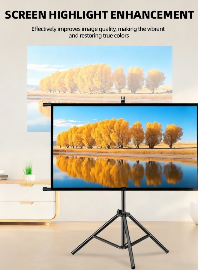 VINNYSEN 120 Inch ALR Projection Screen with Stand Portable Outdoor Projector Screen 4K HD 16:9, Anti-Light & Wrinkle-Free Movie Screen for Home Theater, Camping & Wall Mounted Use, with Tripod - Image 4