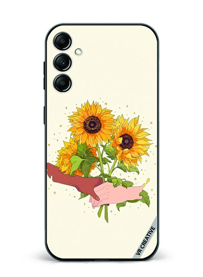 VR CREATIVE Protective Case Cover For Samsung Galaxy A15 5G/A15 Sunflower With Hands Design Multicolour - Image 1