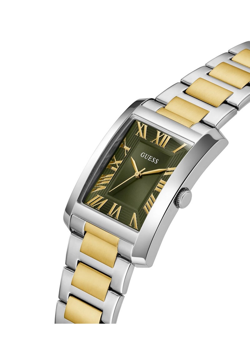 GUESS Clyde Men's Analog Quartz Two tone Stainless Steel Watch GW0896G3 - 34mm  - Image 3