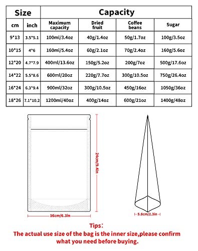 FireKylin 100 Pack Resealable Stand Up Bags63 x 94 Smell Proof Pouch Sealable Foil Pouch Bags for Packaging White - Image 3