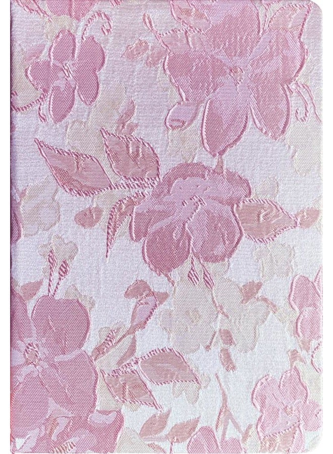 ipoul Pink Notebook, A5, Ruled Journal, Hardcover, Lay-flat, Embroidered Flower Journal, Beautiful Journal, Cute Notebooks for Women, Gift for Her, Writing Journal, Gratitude Journal, Peach Blossom - Image 1