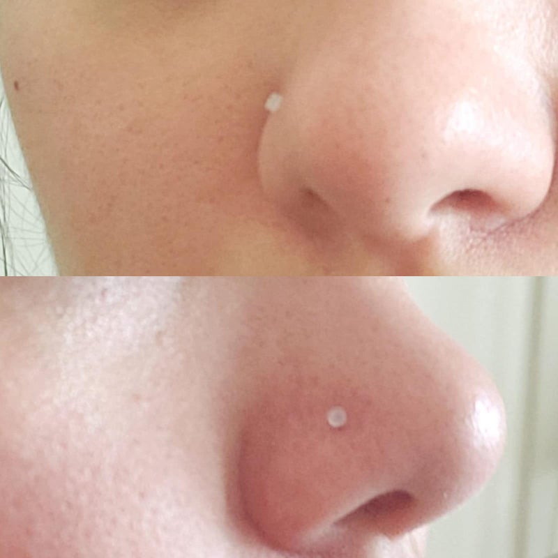 QWALIT Clear Nose Rings Studs L Shape Piercing Retainer Flexible Nose Bone Flesh Skin Color Nostril Piercing Retainer for Work 18g 20g Flat Top - Image 3