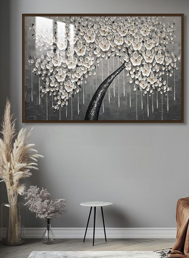 4gdran A luxurious wooden wall panel of fine art design with a frame and a transparent acrylic layer - Image 4