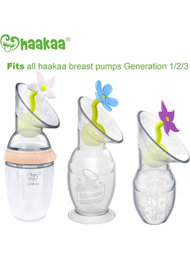 Haakaa Silicone Breast Pump Flower Stopper, White, 12.1 g - Image 3