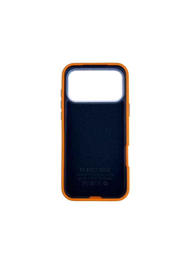 Maxora Iphone 17 Pro Max Leather Case with Kickstand, Orange - Image 2