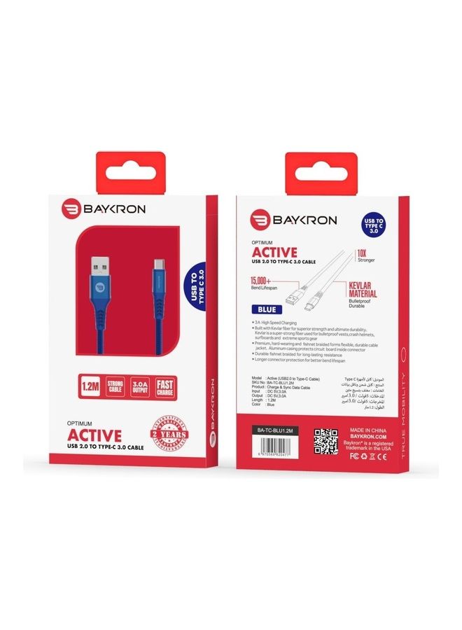 بايكرون كابل USB أزرق - Image 1
