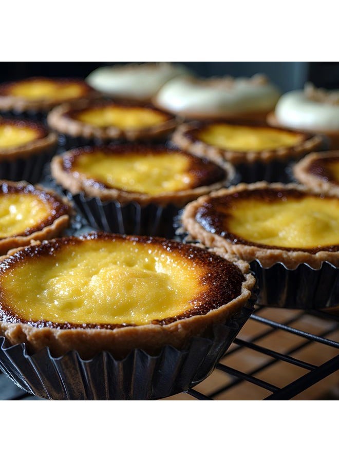 MXYEVL 35Pcs Mini Tart Pans Egg Tart Mold, 2.75" Aluminium Mini Pie Tins Reusable Tart Pans for Baking - Image 3