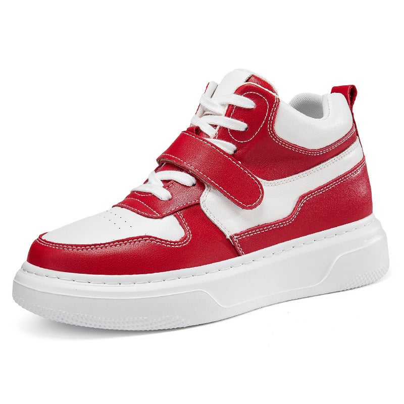 Spring High-Top White Couple New Invisible Inner Height-Increasing Student Board Shoes Ins Trendy Online Popular Korean Men'S And Women'S Shoes - Image 3