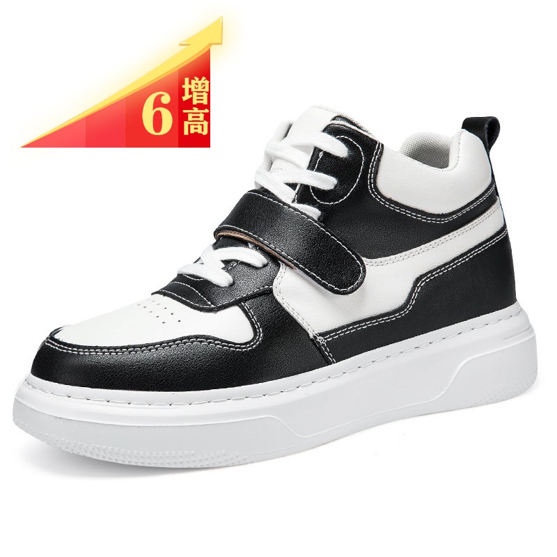 Spring High-Top White Couple New Invisible Inner Height-Increasing Student Board Shoes Ins Trendy Online Popular Korean Men'S And Women'S Shoes - Image 1
