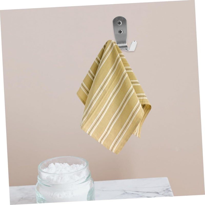 Royal Apex 1pcs Wall Mounted Hook with Screws & Fishers Heavy Duty Silver Wall Hanger for Clothes, Jackets, Robes, Towels, Hats, Keys, Bags & Cups Indoor & Outdoor Use (DOUBLE SIDE HOOK) - Image 5