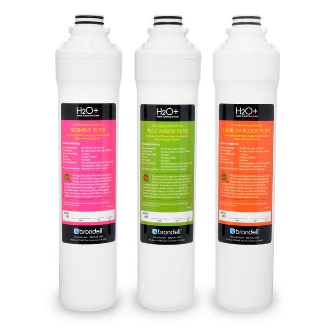 H2O CORAL UC300 THREESTAGE UNDERCOUNTER WATER FILTRATION SYSTEM UF35 REPLACEMENT FILTERS