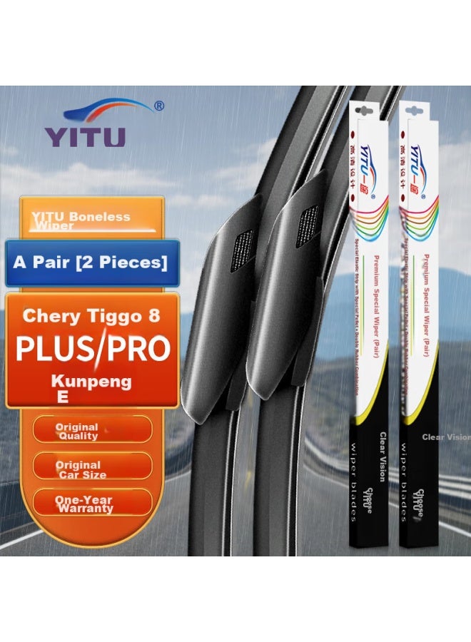 YITU Yitu Chery Tiggo 8 Plus/ Kunpeng E+/pro Windshield Wipers, Original Size Rubber Strips, 1 Pair  - Image 1
