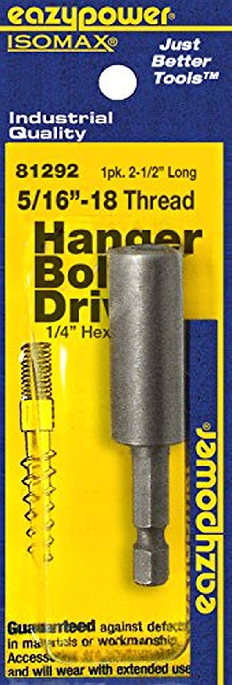 Eazypower 81292 516 18 Thread Hanger Bolt Driver 1 Pack