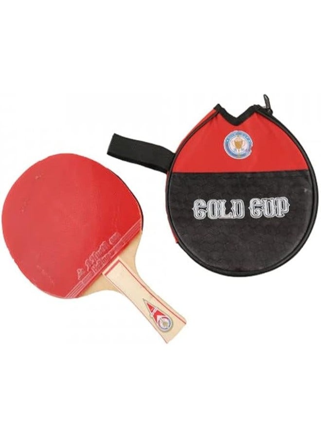 Generic Table Tennis Bat - With Carrying Bag Multicolor