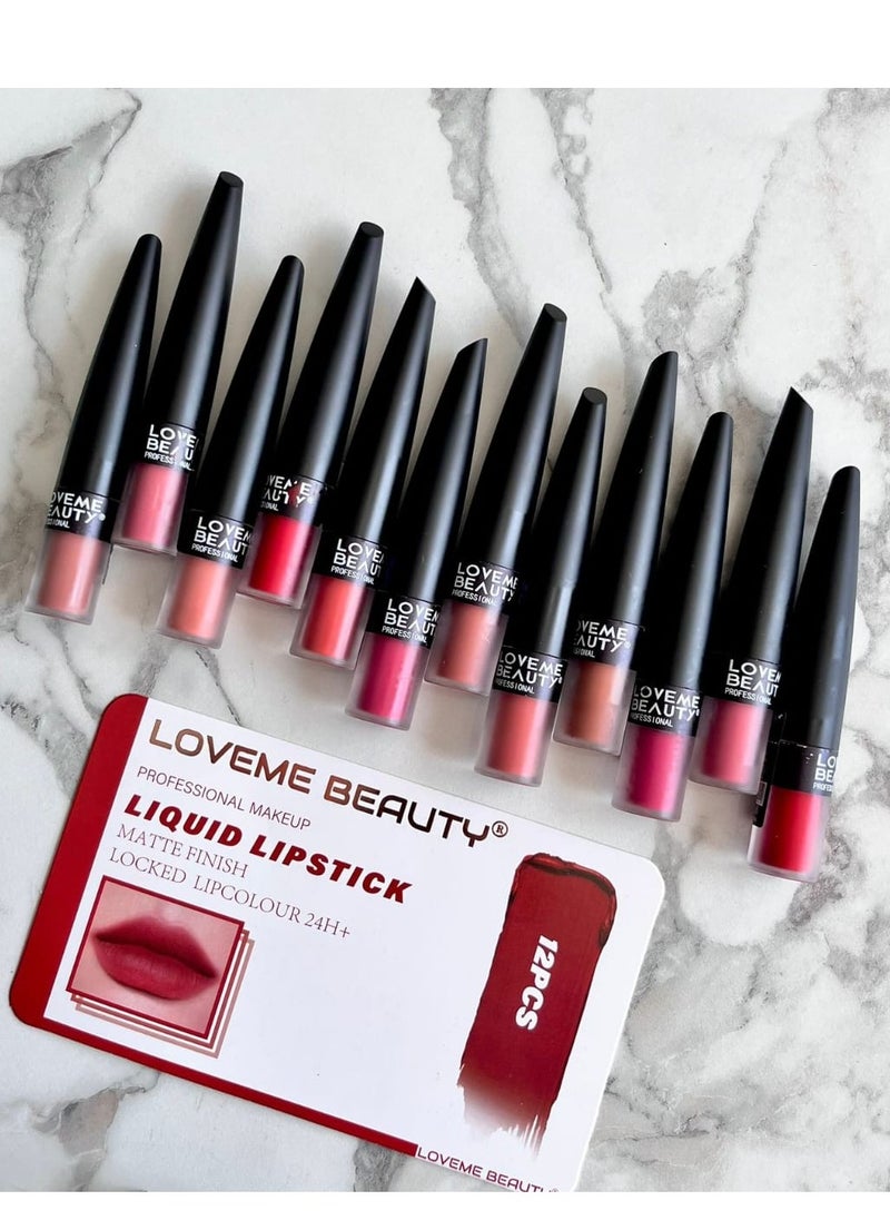 LOVEME BEAUTY Loveme Beauty Professlonal Makeup Liquid Lipstick Matte Finish Locked Lipcour 24H  - Image 1