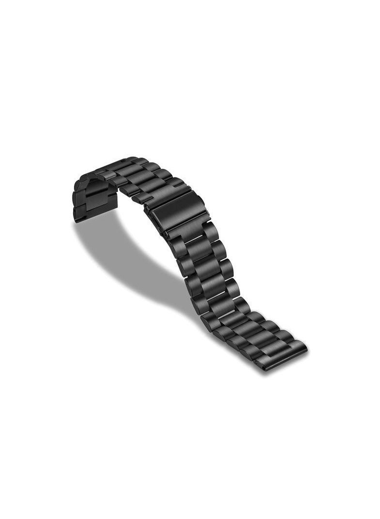 Quick Release Stainless Steel Metal Replacement Straps 20mm Compatible With 20mm For Galaxy Watch 4 44mm 40mm / 4 Classic 46mm 42mm Smartwatch - BLACK - Image 3