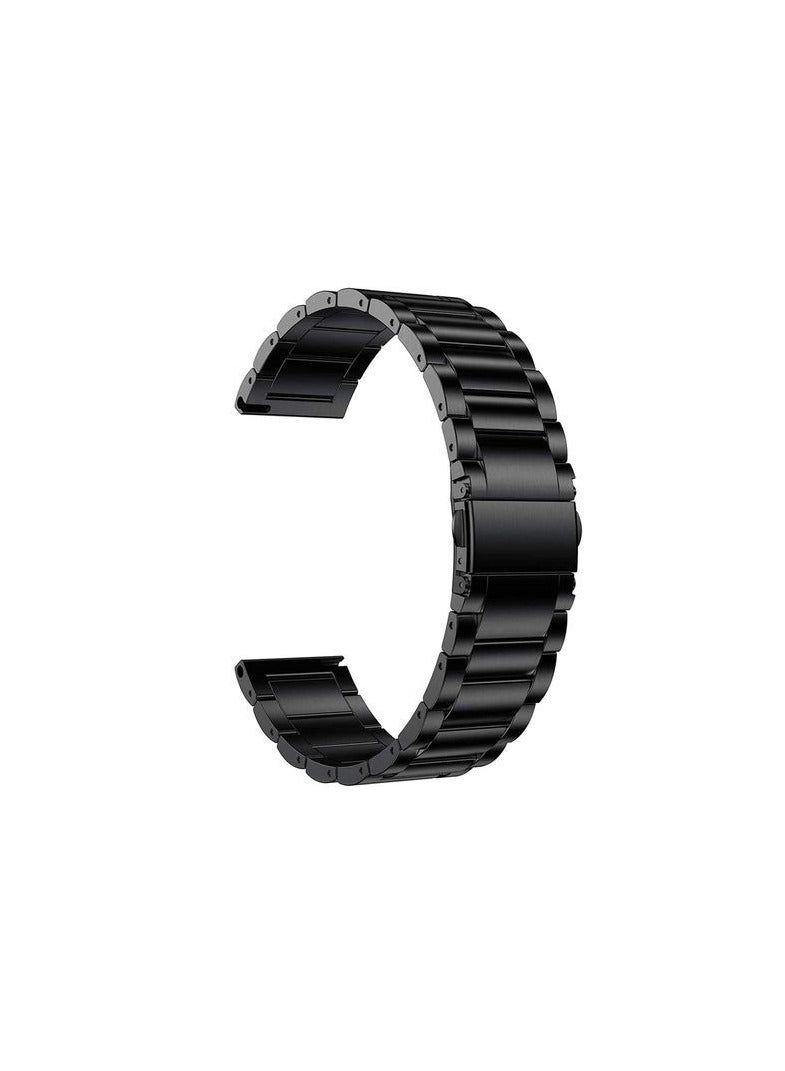 Quick Release Stainless Steel Metal Replacement Straps 20mm Compatible With 20mm For Galaxy Watch 4 44mm 40mm / 4 Classic 46mm 42mm Smartwatch - BLACK - Image 4