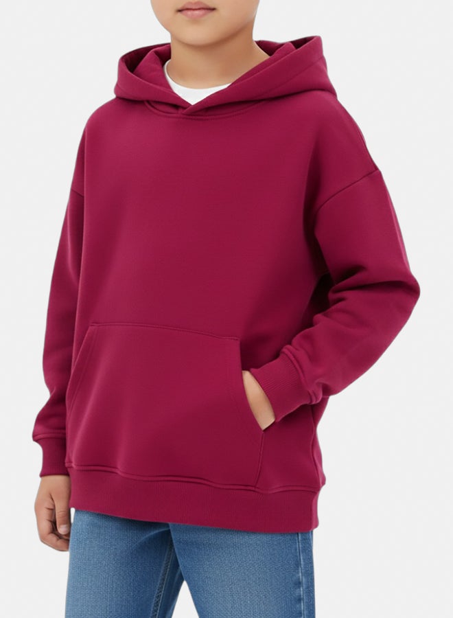 اوركيدز هودي قطن سادة للبنات – فوشيا - Image 3