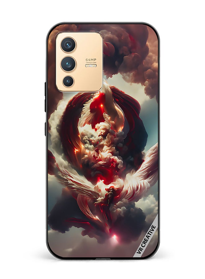 VR CREATIVE غطاء حماية لهاتف فيفو V23 5G بتصميم أساس جديد ملون - Image 1