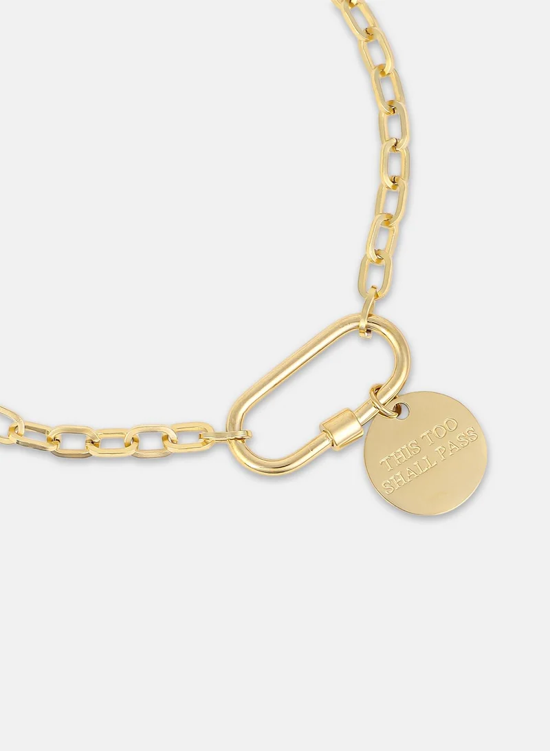Sohi  Engraved Carabiner Necklace for Women | Best Price UAE