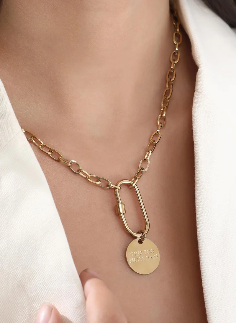 Sohi  Engraved Carabiner Necklace for Women | Best Price UAE