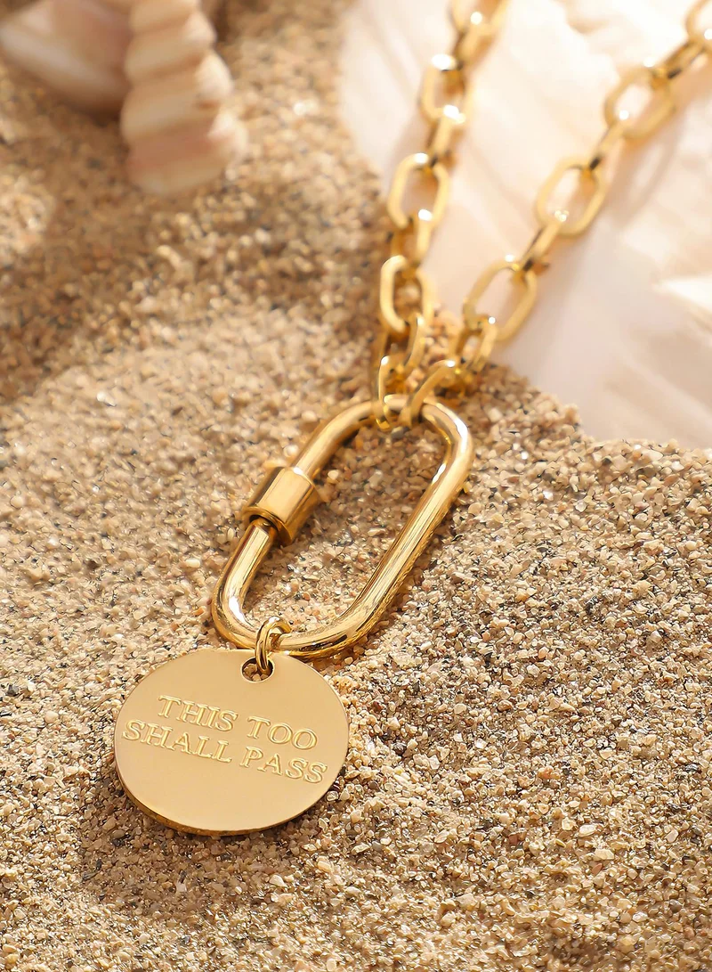 Engraved Carabiner Necklace