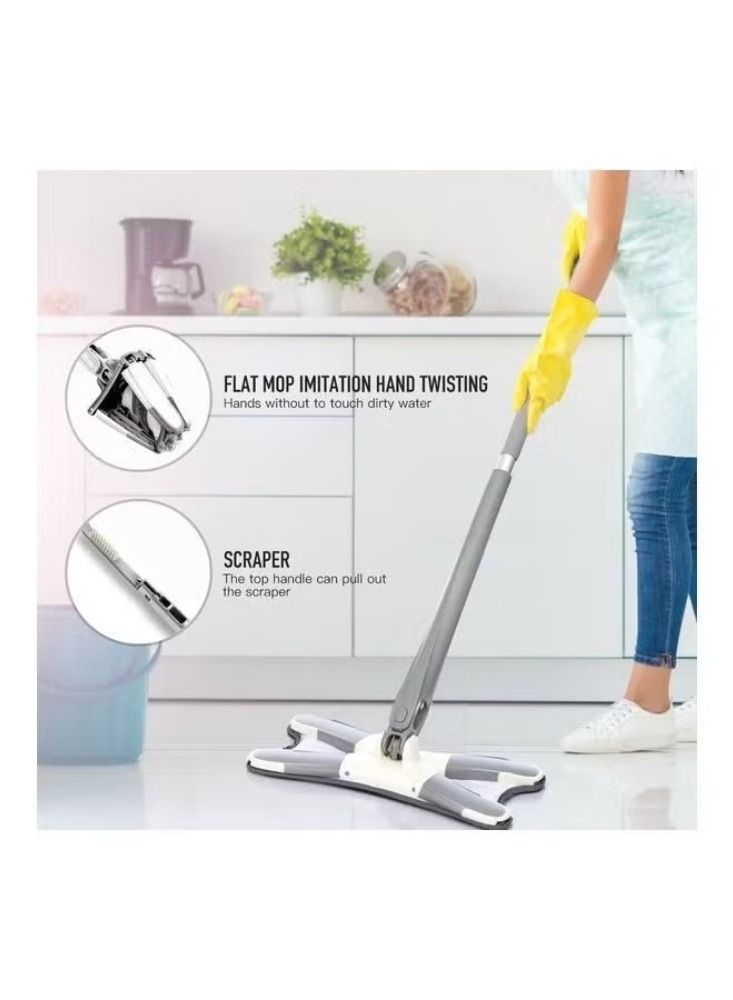 Dream Zone 360° Rotating Head Washable Microfibre Floor Twist Mop White/Grey 60cm - Image 3