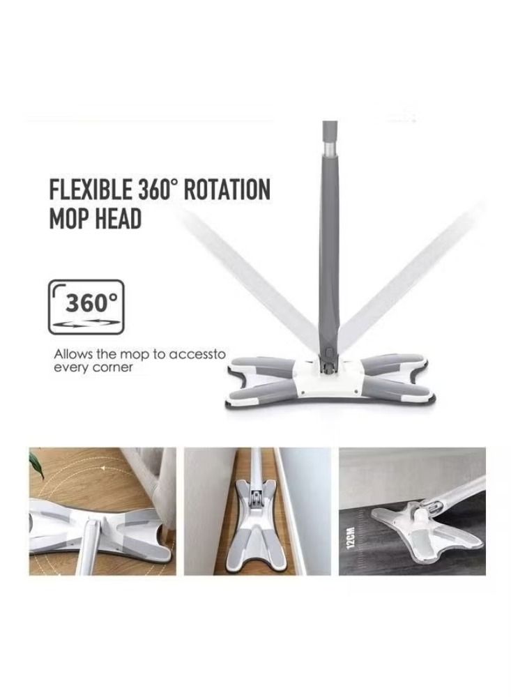 Dream Zone 360° Rotating Head Washable Microfibre Floor Twist Mop White/Grey 60cm - Image 2