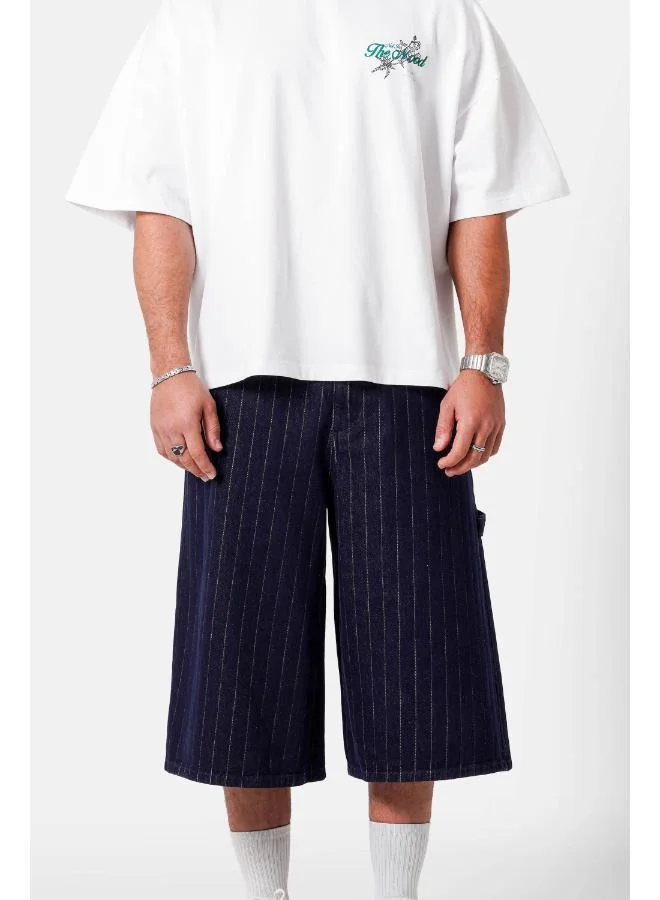 Sixth June Striped Denim Baggy Short