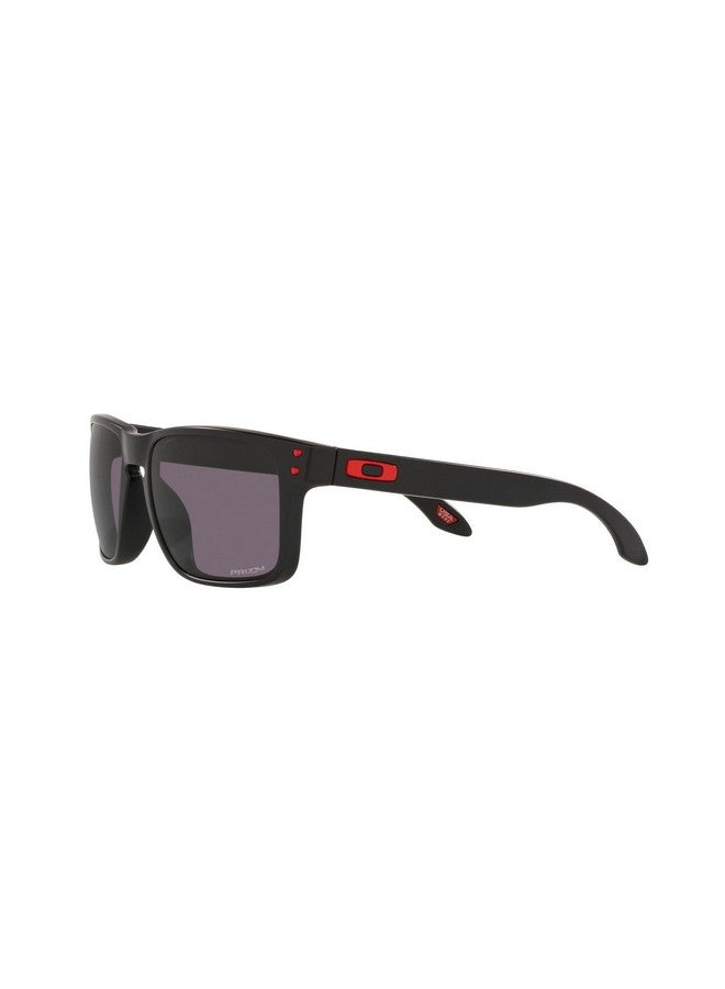 OAKLEY نظارات شمسية للرجال أو 9102 هولبروك مربع مات أسود بريزم رمادي 57 مم - Image 3