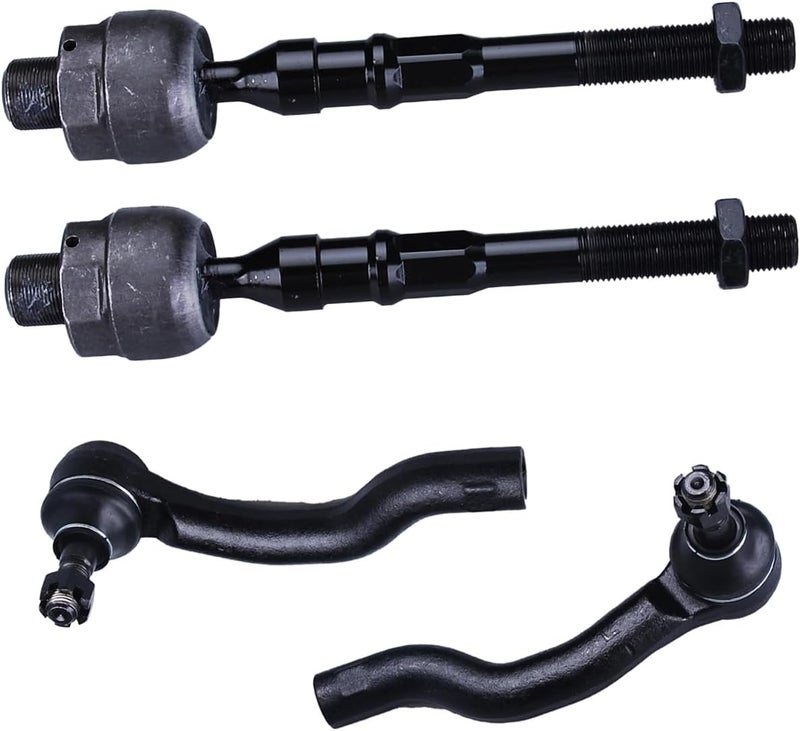 KFVF 4pc Front Outer Inner Tie Rod End Kit for Nissan Vehicles - Image 1