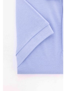 Tudors Men's Plus Size Wide Cut Cotton Plain Pique Blue Polo Neck T-Shirt  - Image 2