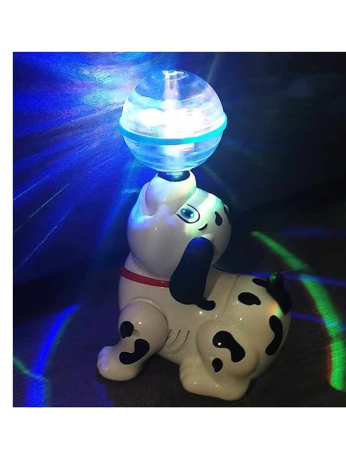 Dancing dog toy with disco light ball for kids - Image 3