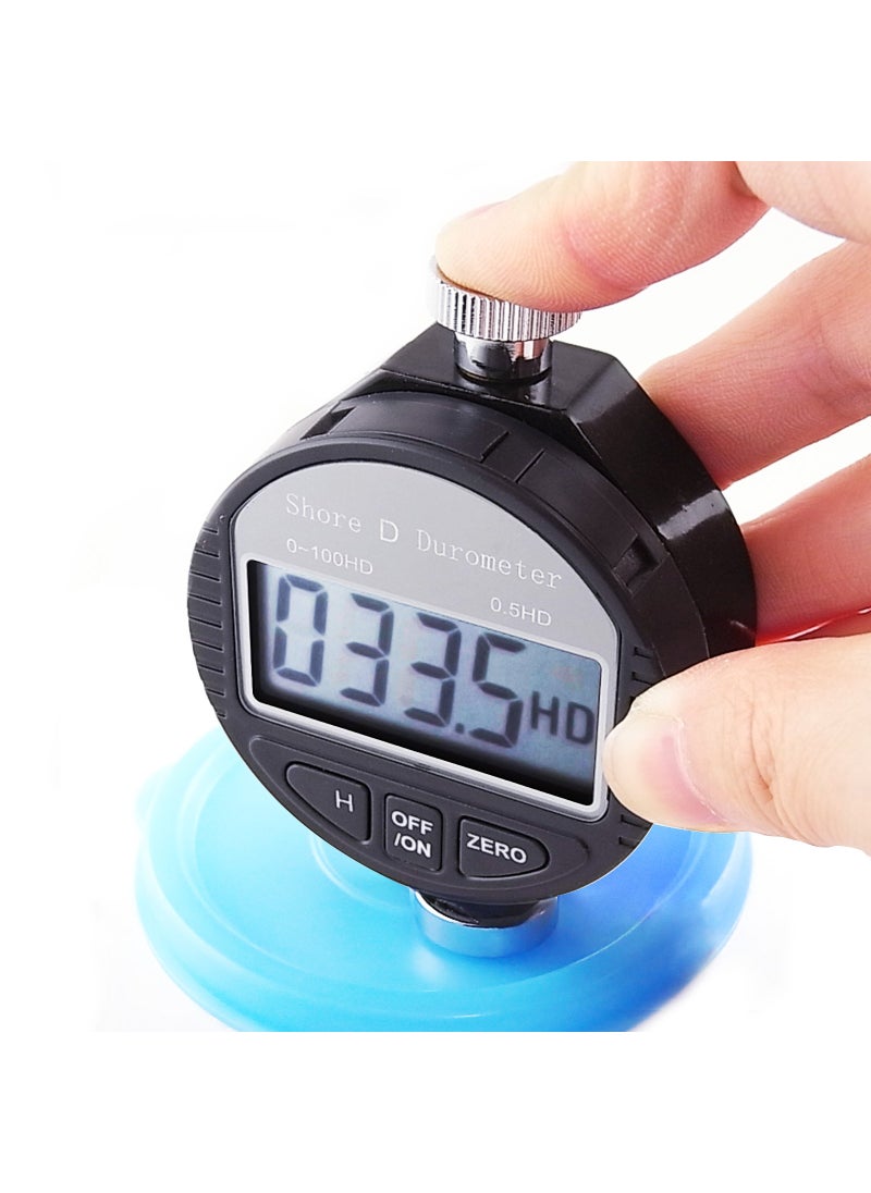 GAIN EXPRESS Shore D Hardness Tester Meter Portable 0-100HD Digital Durometer D for Rubber, Tire, Plastic, Thermal Plastic, Flooring, Bowling Ball with Large LCD Display  - Image 2