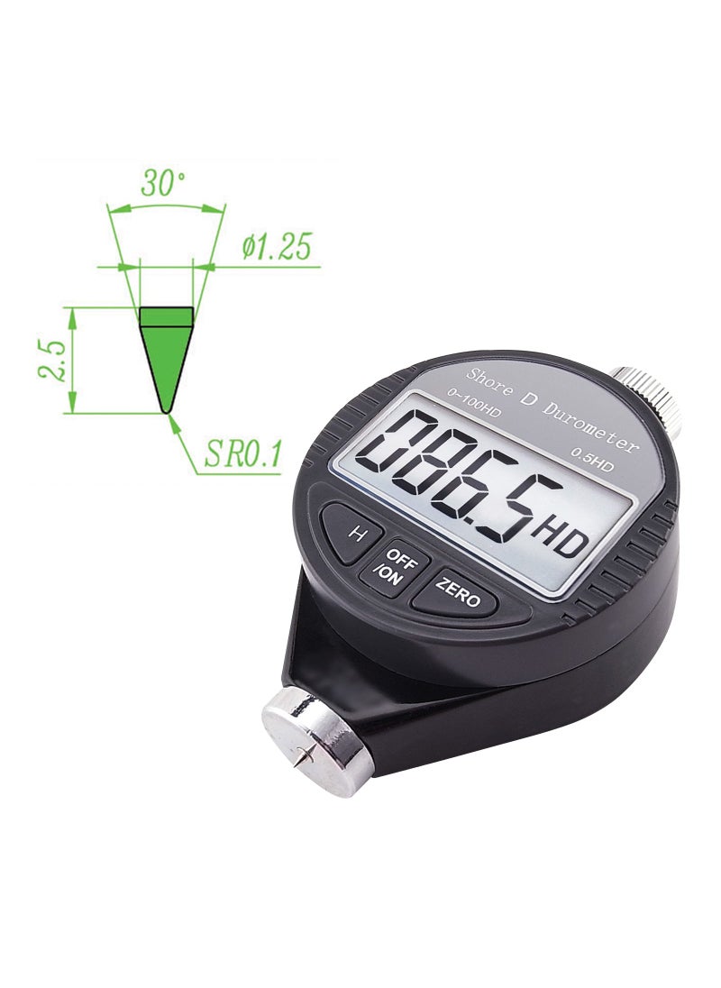 GAIN EXPRESS Shore D Hardness Tester Meter Portable 0-100HD Digital Durometer D for Rubber, Tire, Plastic, Thermal Plastic, Flooring, Bowling Ball with Large LCD Display  - Image 5