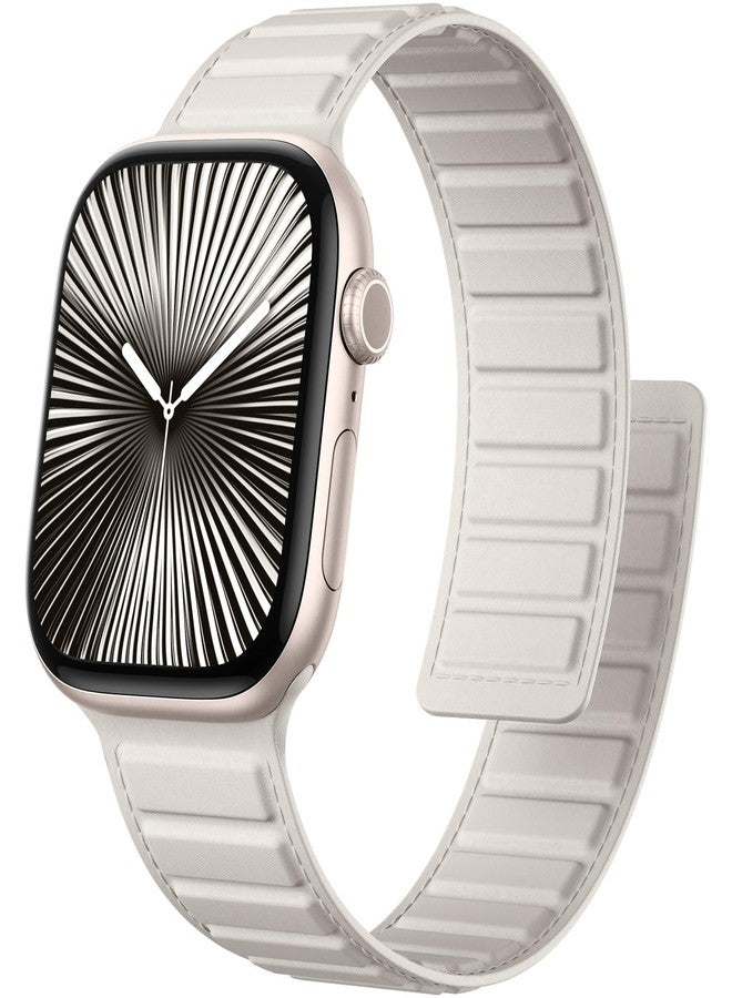 Easuny Soft Fabric with Upgrade Strong Magnetic Link Compatible with Apple Watch Band Series 10/11 46mm/42mm, for iWatch Series 9 8 7 6 5 4 3 SE 45mm 44mm 42mm 41mm 40mm 38mm Solo Loop for Men Women - Image 1