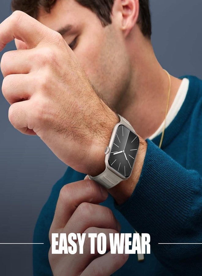 Easuny Soft Fabric with Upgrade Strong Magnetic Link Compatible with Apple Watch Band Series 10/11 46mm/42mm, for iWatch Series 9 8 7 6 5 4 3 SE 45mm 44mm 42mm 41mm 40mm 38mm Solo Loop for Men Women - Image 3