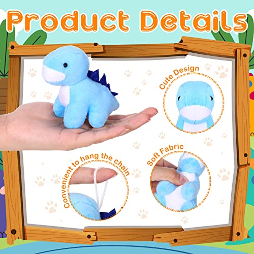 Aoriher 20 Pack Plush Mini Dinosaur Stuffed Animal Bulk Dinosaur Party Favors Toys Soft Dino Figures Assortment Cute Dino Plush Easter Bags Filler Valentine Gift for Boys Girls - Image 3