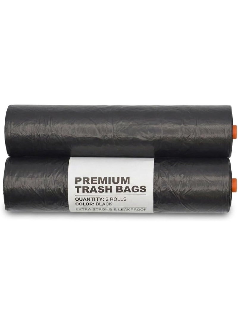Garbage bags heavy duty trash rolls 10 gallons, 50 bag, 25 bag per roll (2-Rolls 10 Gallon (60x50)) - Image 1