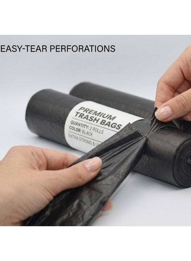 Garbage bags heavy duty trash rolls 10 gallons, 50 bag, 25 bag per roll (2-Rolls 10 Gallon (60x50)) - Image 3