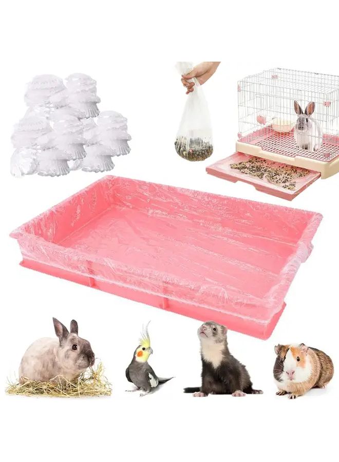 50 Pcs Stretchable Pet Cage Liners Disposable Tray 50x30cm Leak Proof Small Pet Supplies - Image 2