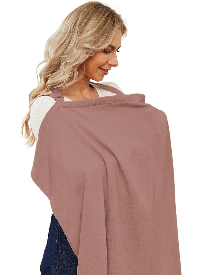 PPOGOO Muslin Nursing Cover for Baby Breastfeeding - Image 1