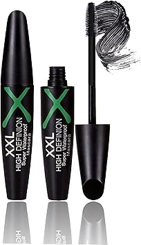 TOPZILLY ماسكارا سوداء مقاومة للماء تعطي حجمًا وطولًا وتأثير رموش 4D من ألياف الحرير تدوم طوال اليوم تركيبة مقاومة للتلطخ فرشاة مدببة تأثير أميرة الرموش - Image 1