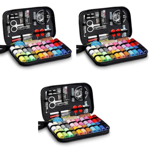 ELEPHANTBOAT® 98 PCS Sewing Kit, Portable Sewing kit Box Sewing Supplies Accessories with 24Pcs Thread Spools, Scissors, Thread Needles,Tape Measure for DIY, Adults,Beginners,Emergency,Travel,Home - Image 1