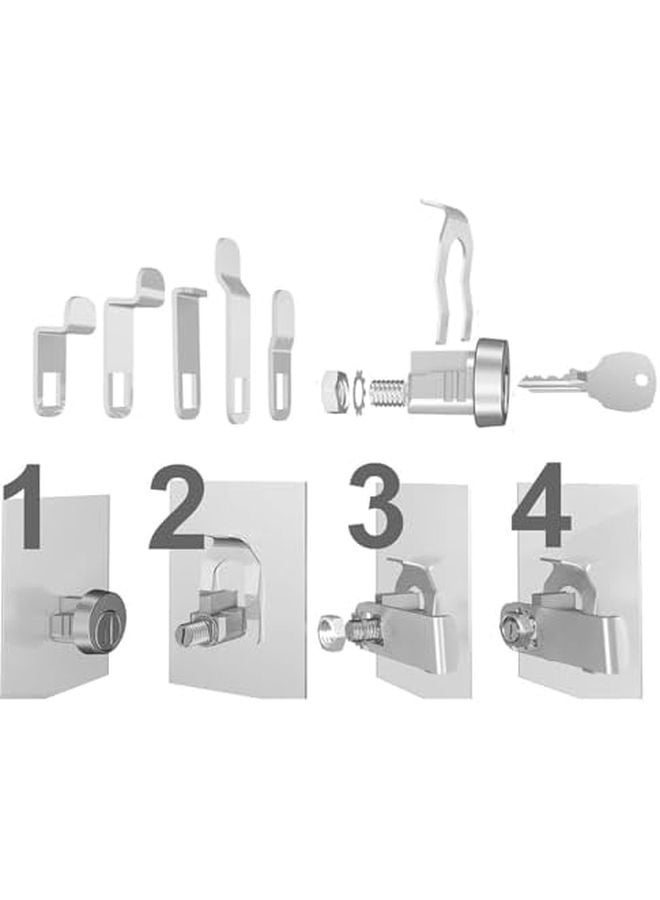 6 Pack Zinc Alloy Mailbox Lock Replacement Kit With Three Keys L 1172C - Image 5