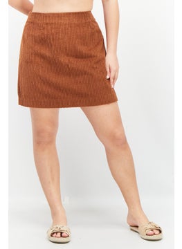 French Connection Women Textured Mini Skirt, Brown  - Image 1