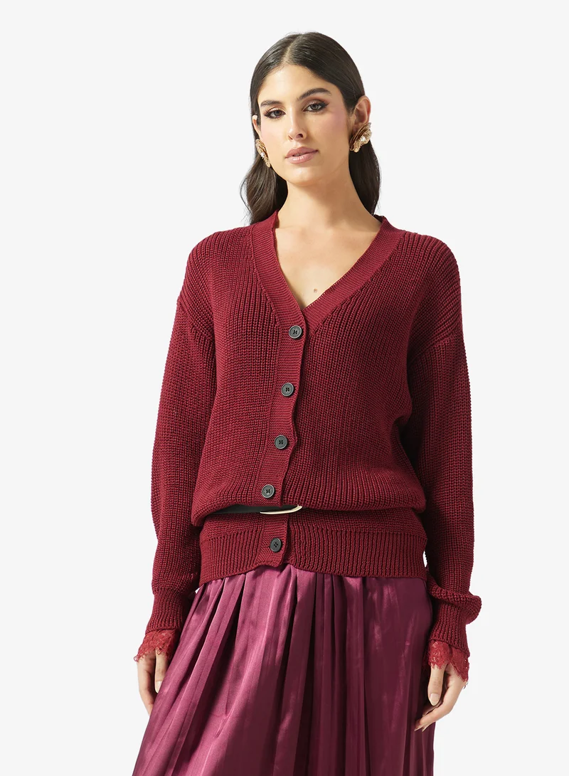 Khizana  Knit Cardigan & Pleated Skirt Set for Women | Best Price UAE
