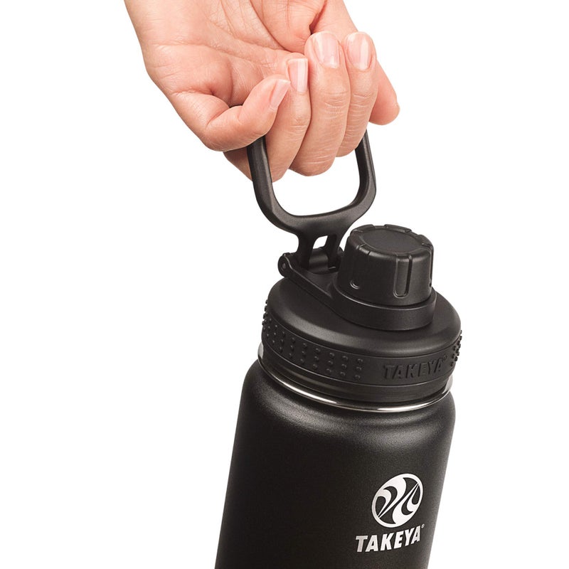 Takeya Actives Insulated Stainless Steel Water Bottle with Spout Lid  22 Ounce  Onyx - Image 4